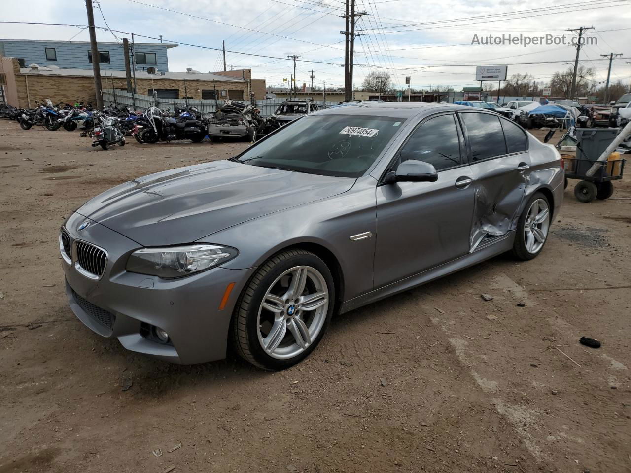 2016 Bmw 535 Xi Gray vin: WBA5B3C58GG252599