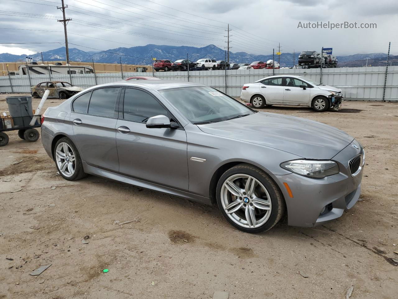 2016 Bmw 535 Xi Gray vin: WBA5B3C58GG252599