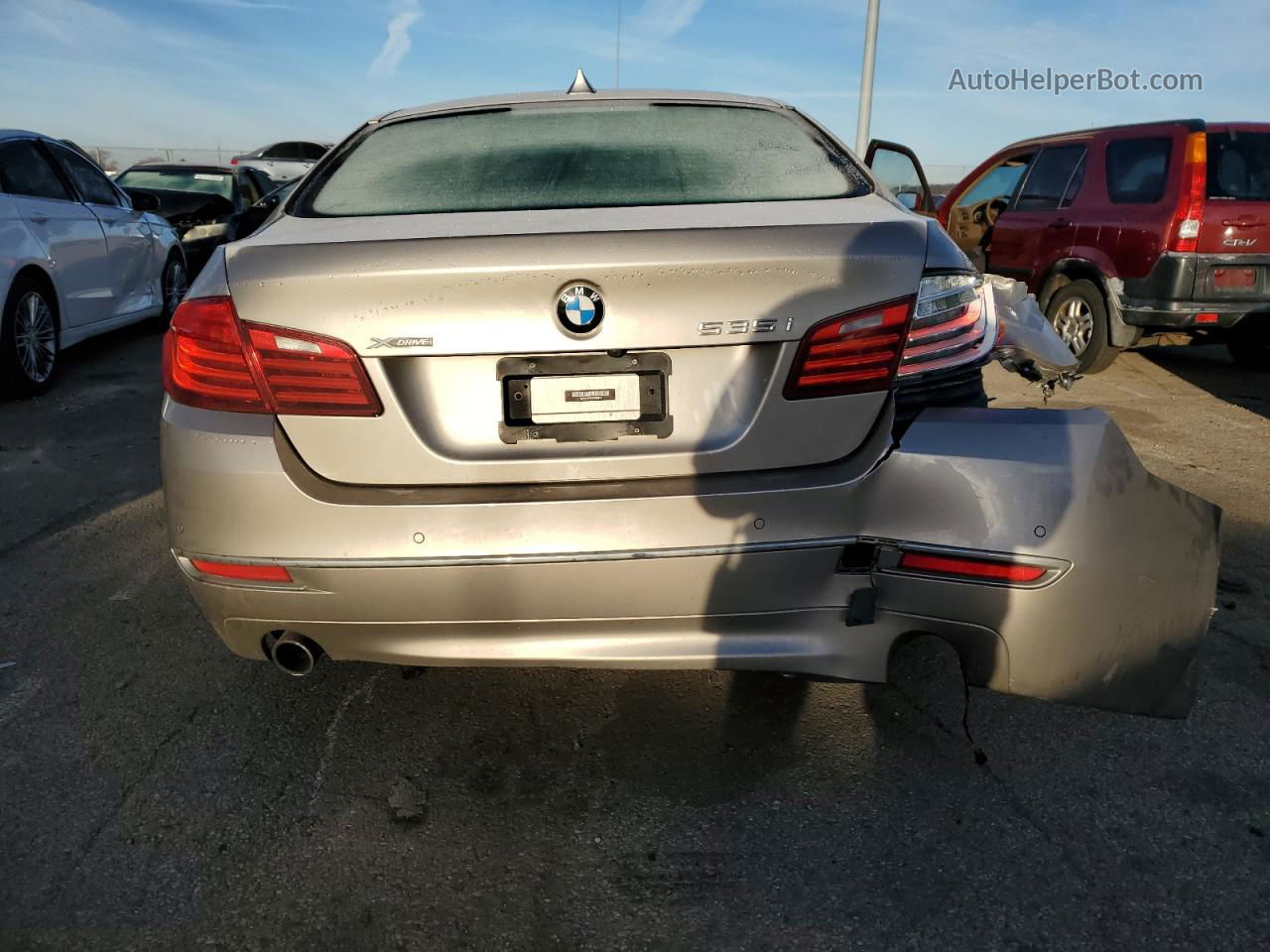 2014 Bmw 535 Xi Silver vin: WBA5B3C59ED538346