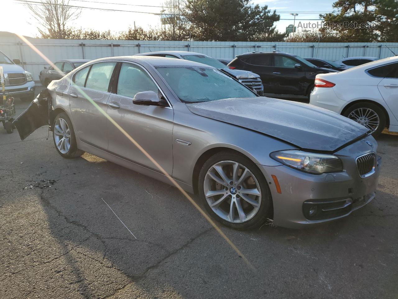 2014 Bmw 535 Xi Silver vin: WBA5B3C59ED538346