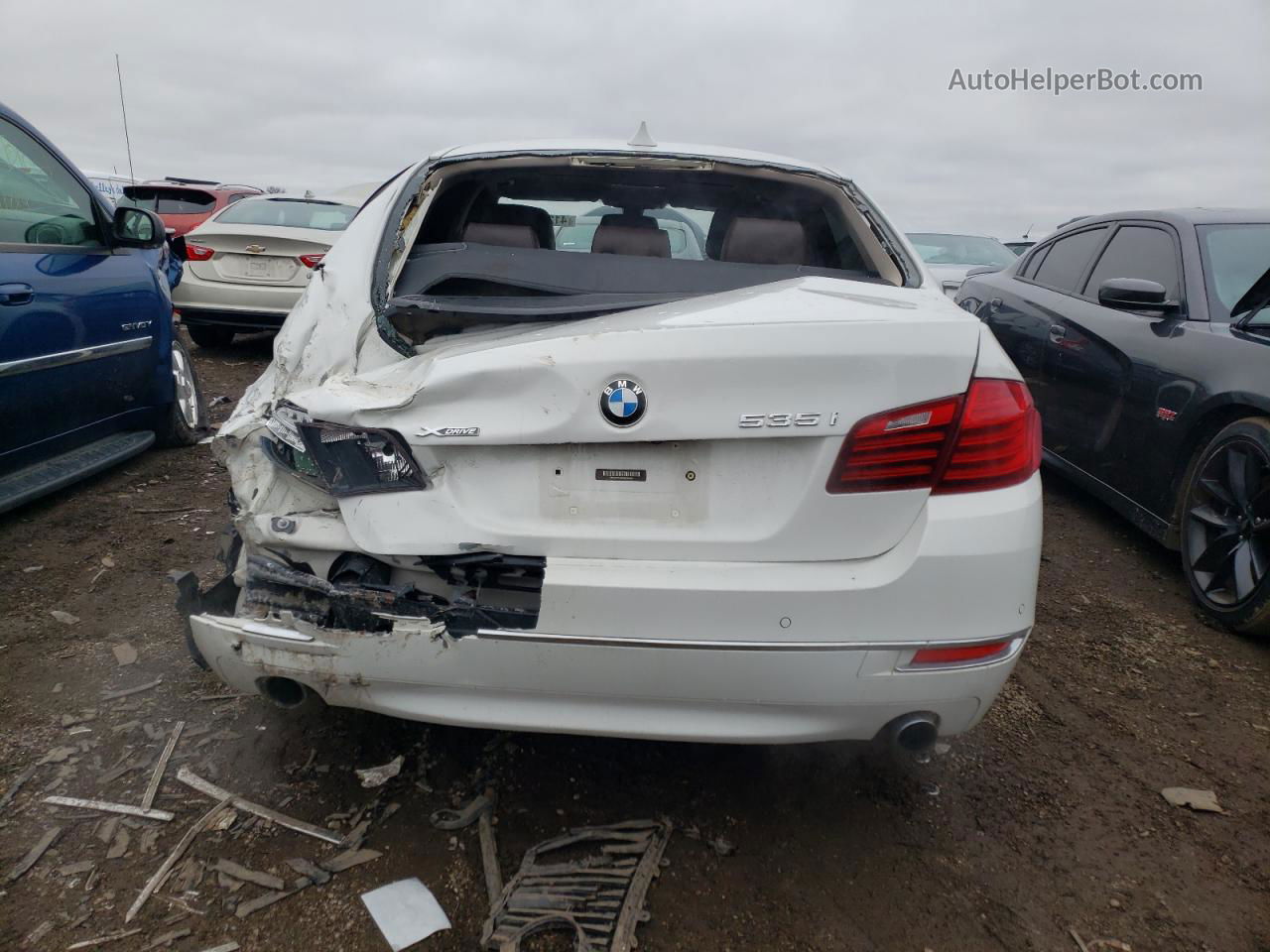 2016 Bmw 535 Xi White vin: WBA5B3C59GG253308