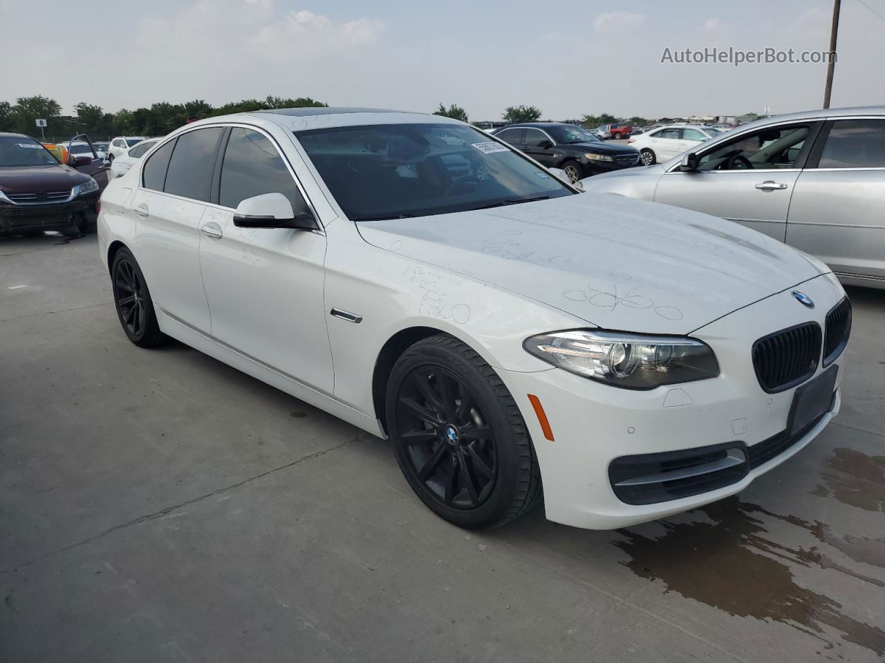 2014 Bmw 535 Xi White vin: WBA5B3C5XED530191