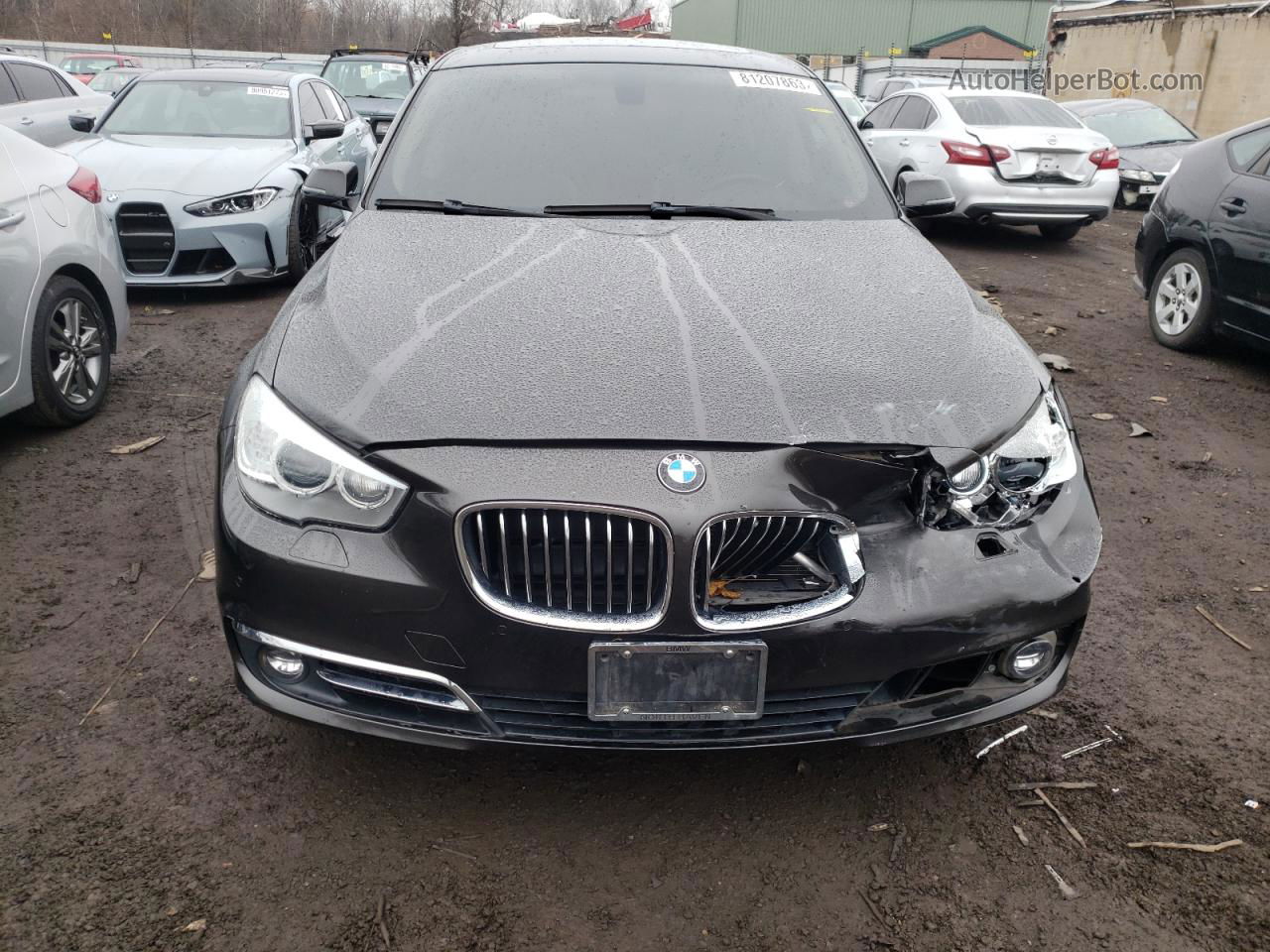 2014 Bmw 535 Xigt Черный vin: WBA5M4C56ED183801