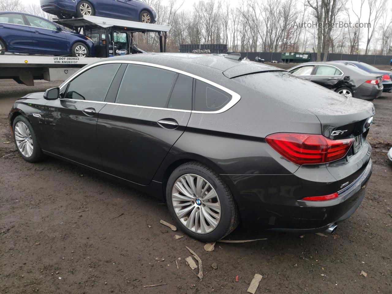 2014 Bmw 535 Xigt Черный vin: WBA5M4C56ED183801