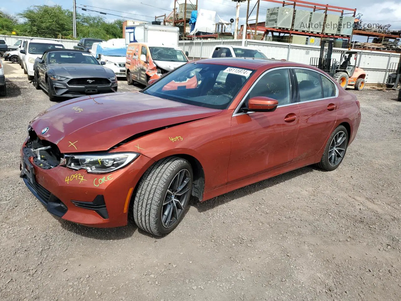 2020 Bmw 330i  Красный vin: WBA5R1C04LFH88778