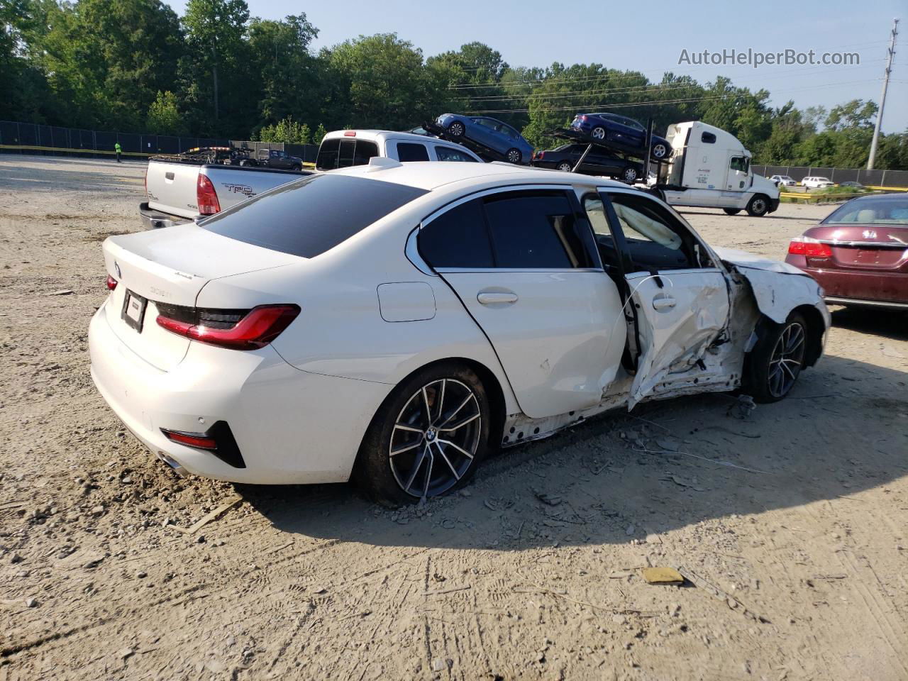 2020 Bmw 330xi  White vin: WBA5R7C07LFH46432