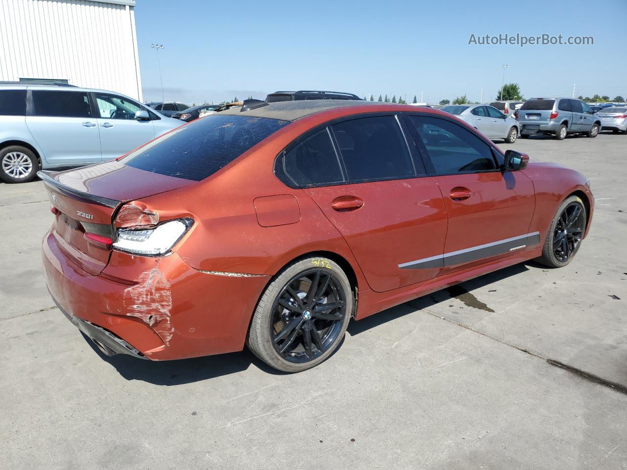 2020 Bmw 330xi  Orange vin: WBA5R7C0XLFH55626