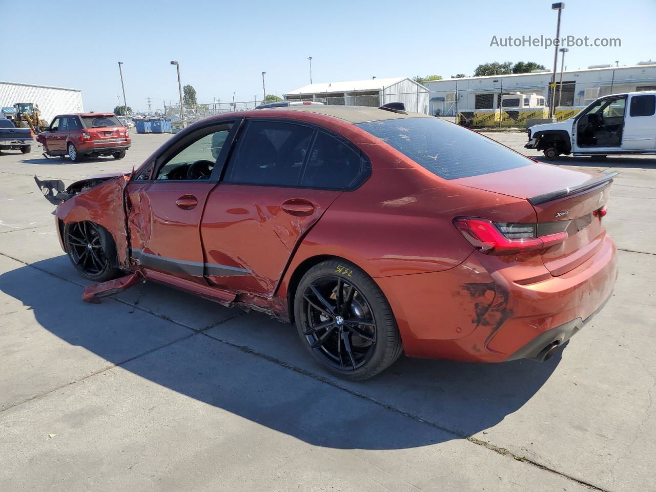 2020 Bmw 330xi  Orange vin: WBA5R7C0XLFH55626