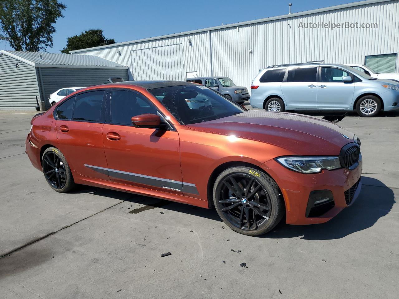 2020 Bmw 330xi  Orange vin: WBA5R7C0XLFH55626