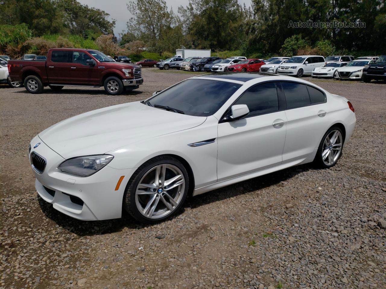 2014 Bmw 640 I Gran Coupe White vin: WBA6A0C56EDZ04575