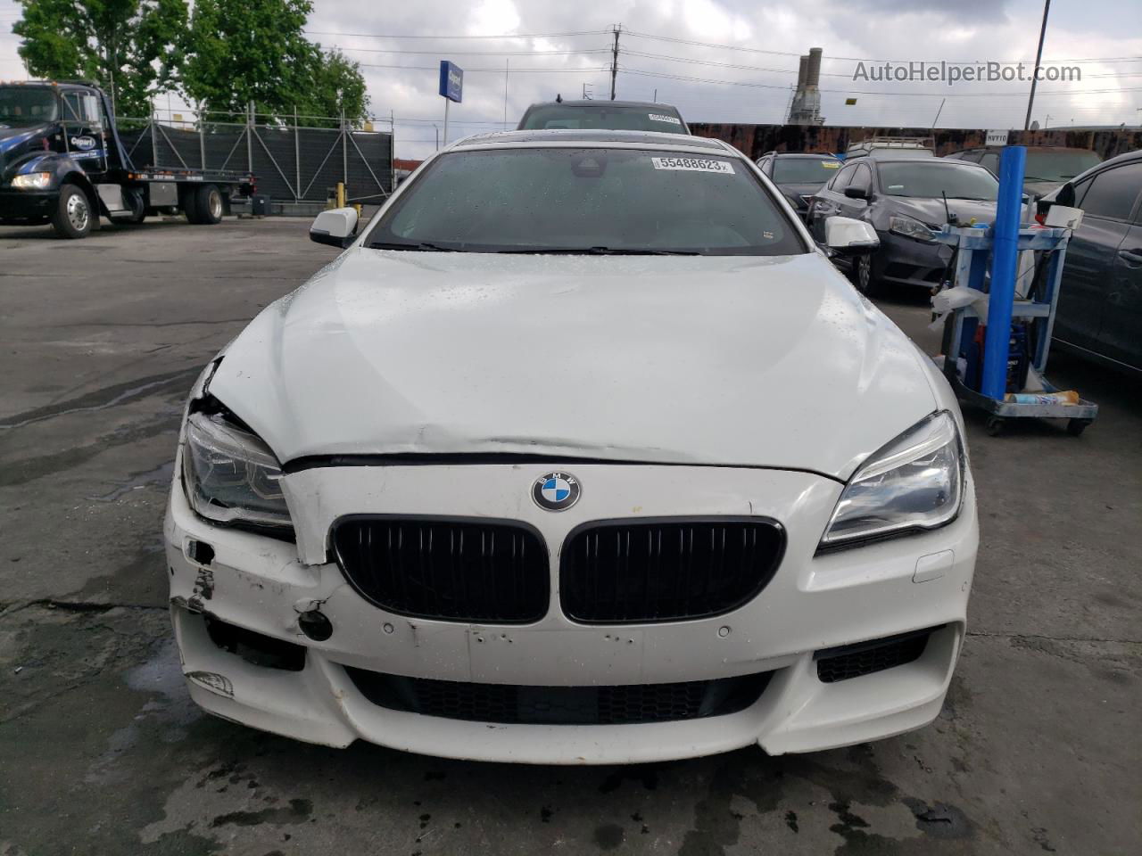 2017 Bmw 650 I Gran Coupe White vin: WBA6D4C50HD977640