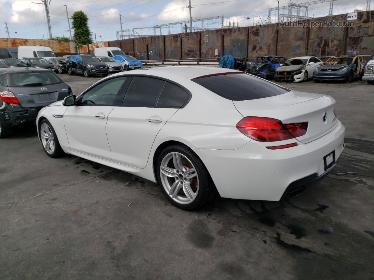 2017 Bmw 650 I Gran Coupe White vin: WBA6D4C50HD977640