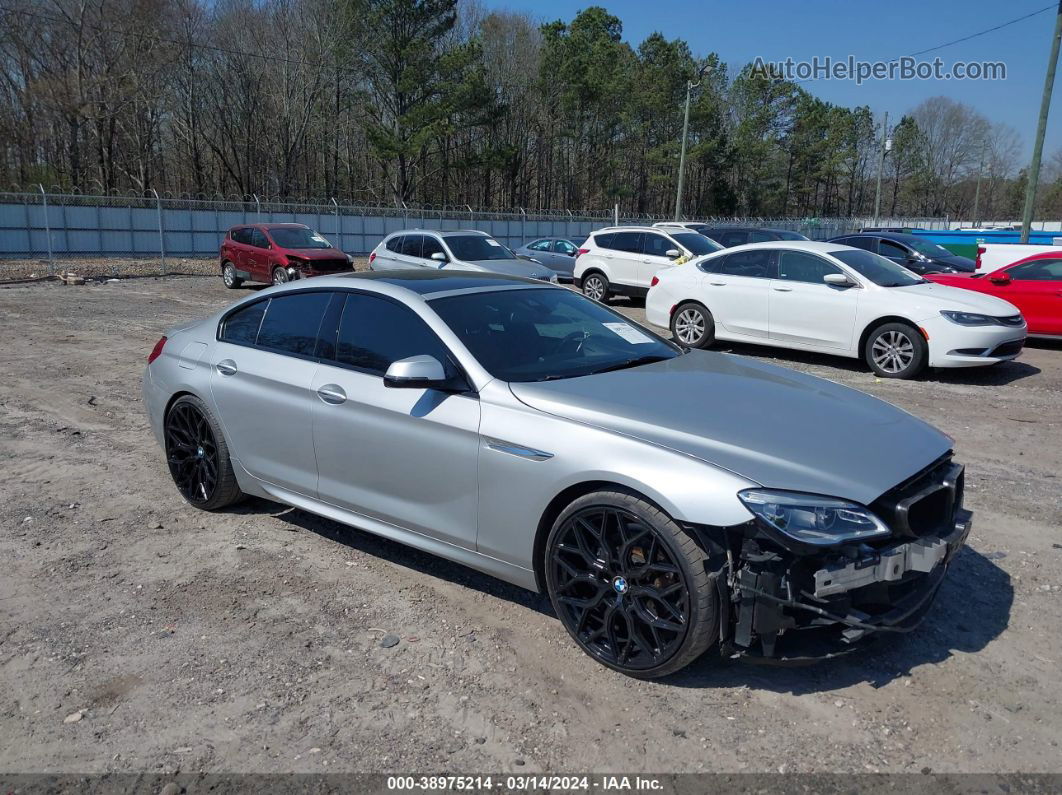 2017 Bmw 650i Gran Coupe   Silver vin: WBA6D4C50HD977749