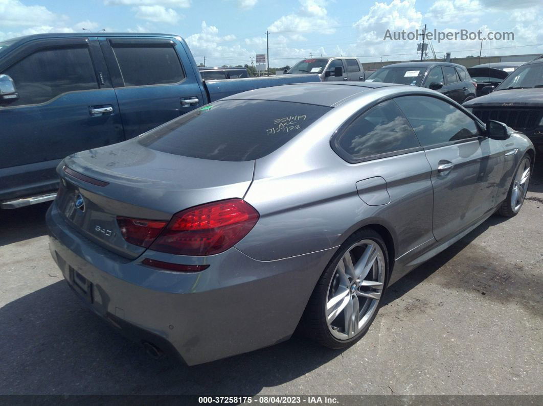 2017 Bmw 6 Series 640i Gray vin: WBA6H1C37HD933135