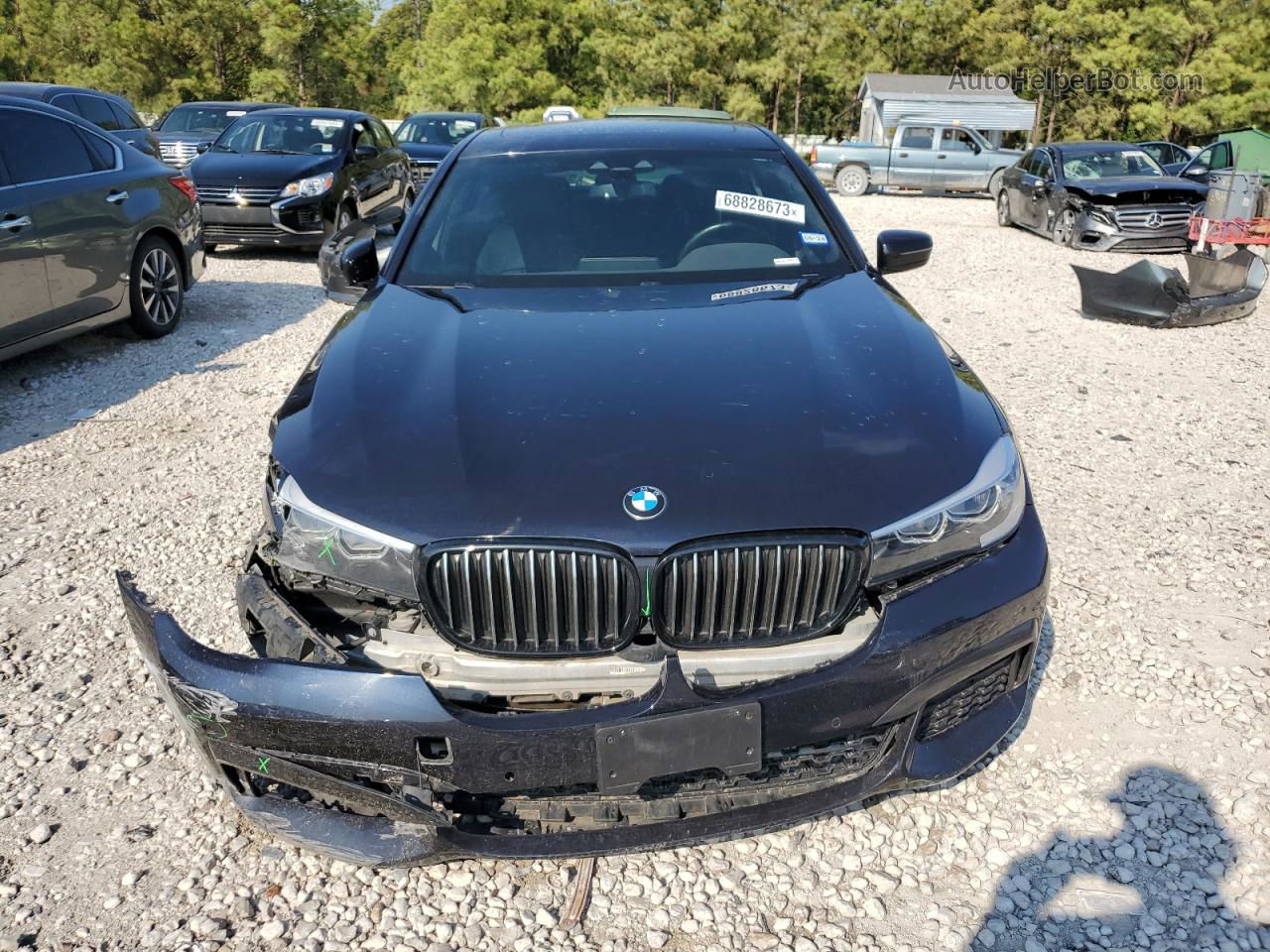 2019 Bmw 740 I Blue vin: WBA7E2C50KB216499