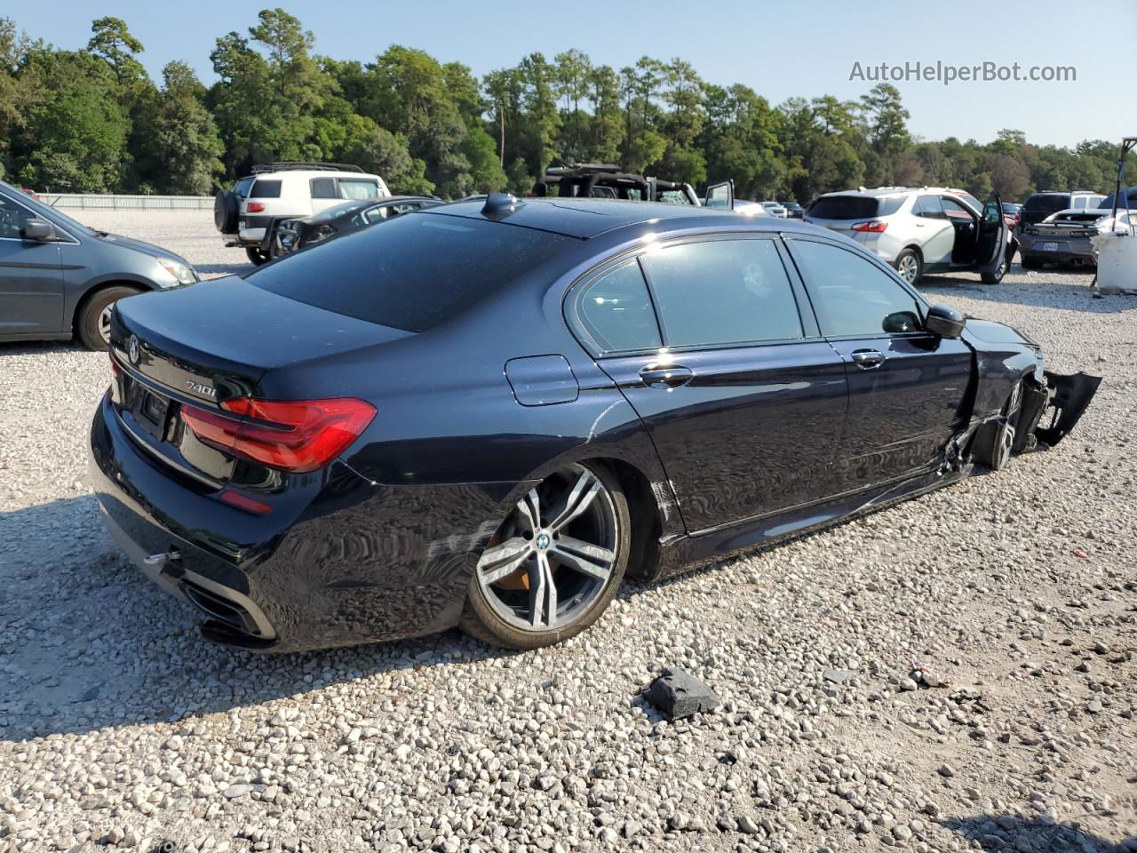 2019 Bmw 740 I Blue vin: WBA7E2C50KB216499