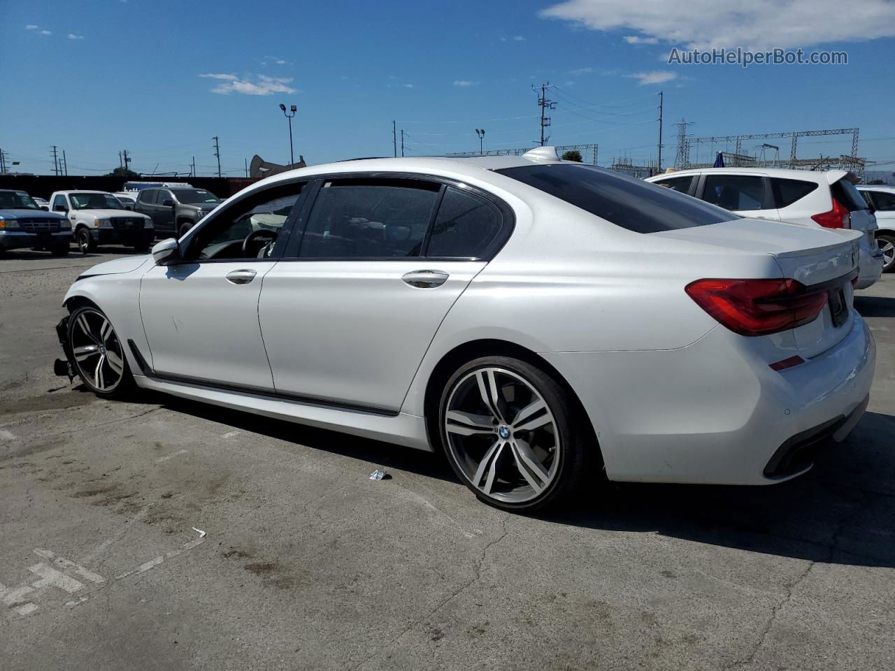 2019 Bmw 740 I White vin: WBA7E2C50KB216812