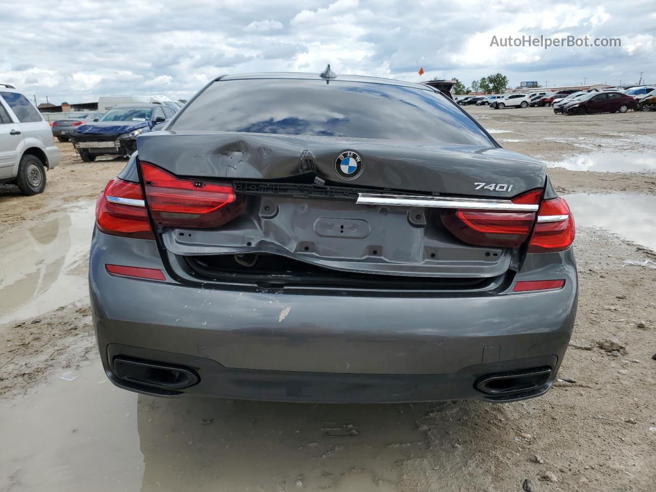 2019 Bmw 740 I Gray vin: WBA7E2C51KB216897