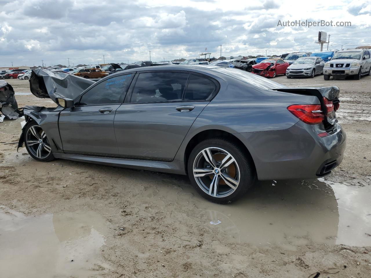 2019 Bmw 740 I Gray vin: WBA7E2C51KB216897