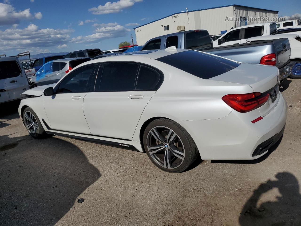 2019 Bmw 740 I White vin: WBA7E2C51KB454202