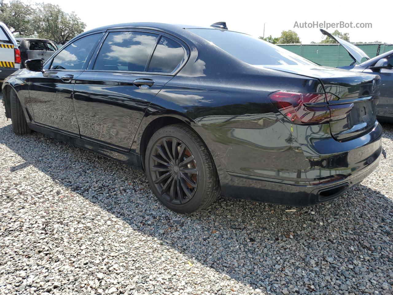 2019 Bmw 740 I Черный vin: WBA7E2C51KB454698