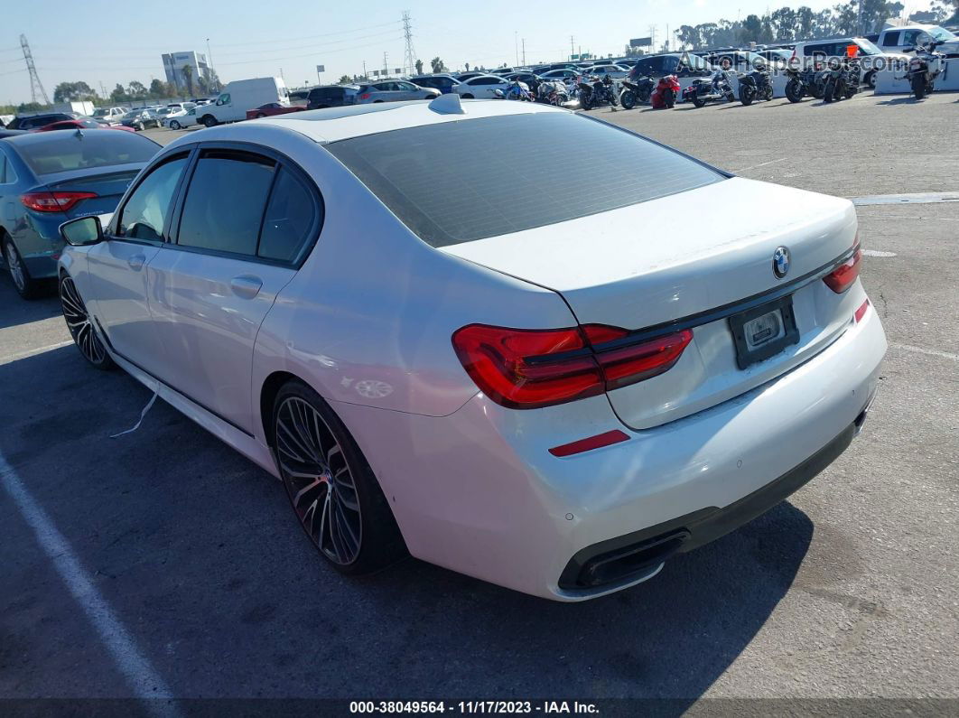 2019 Bmw 740i White vin: WBA7E2C52KB216763