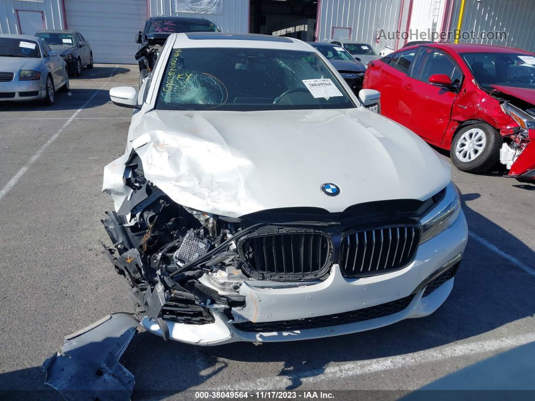 2019 Bmw 740i White vin: WBA7E2C52KB216763