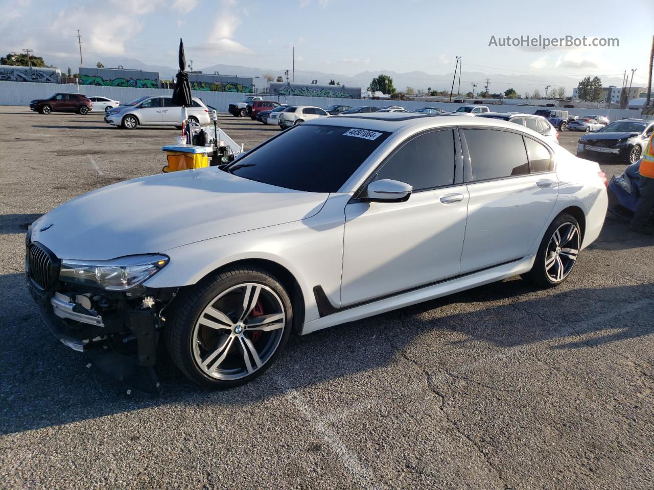 2019 Bmw 740 I White vin: WBA7E2C52KB217802