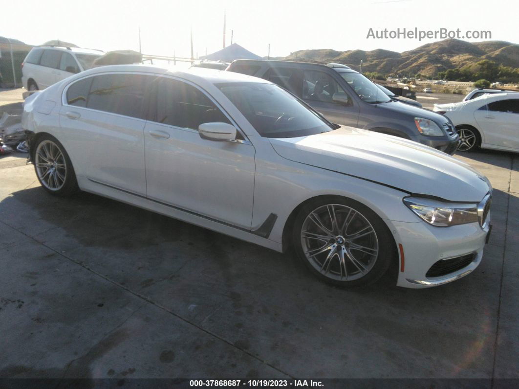 2019 Bmw 7 Series 740i White vin: WBA7E2C52KB454998