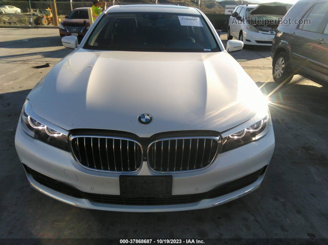 2019 Bmw 7 Series 740i White vin: WBA7E2C52KB454998