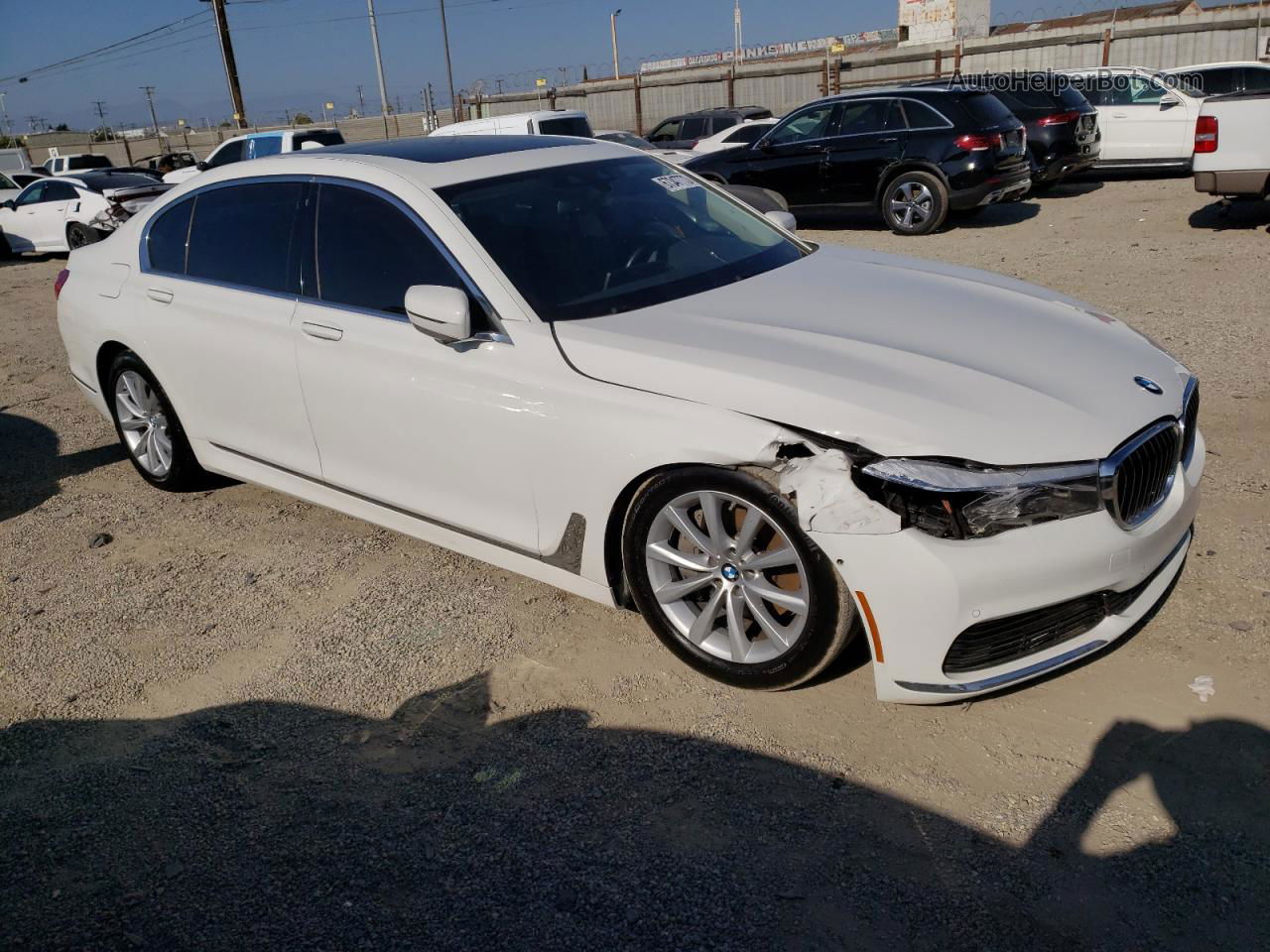 2019 Bmw 740 I White vin: WBA7E2C53KB216576