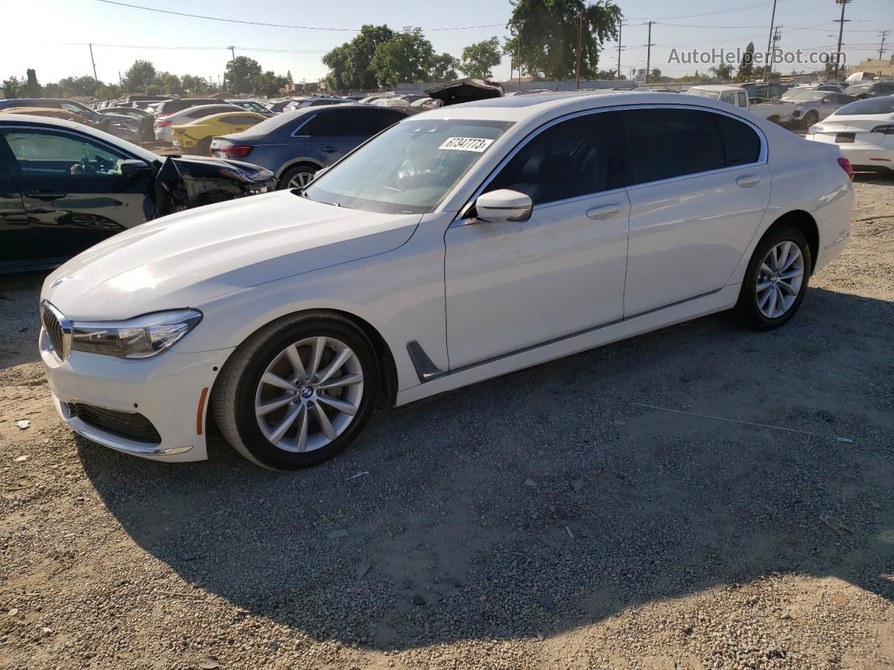 2019 Bmw 740 I White vin: WBA7E2C53KB216576