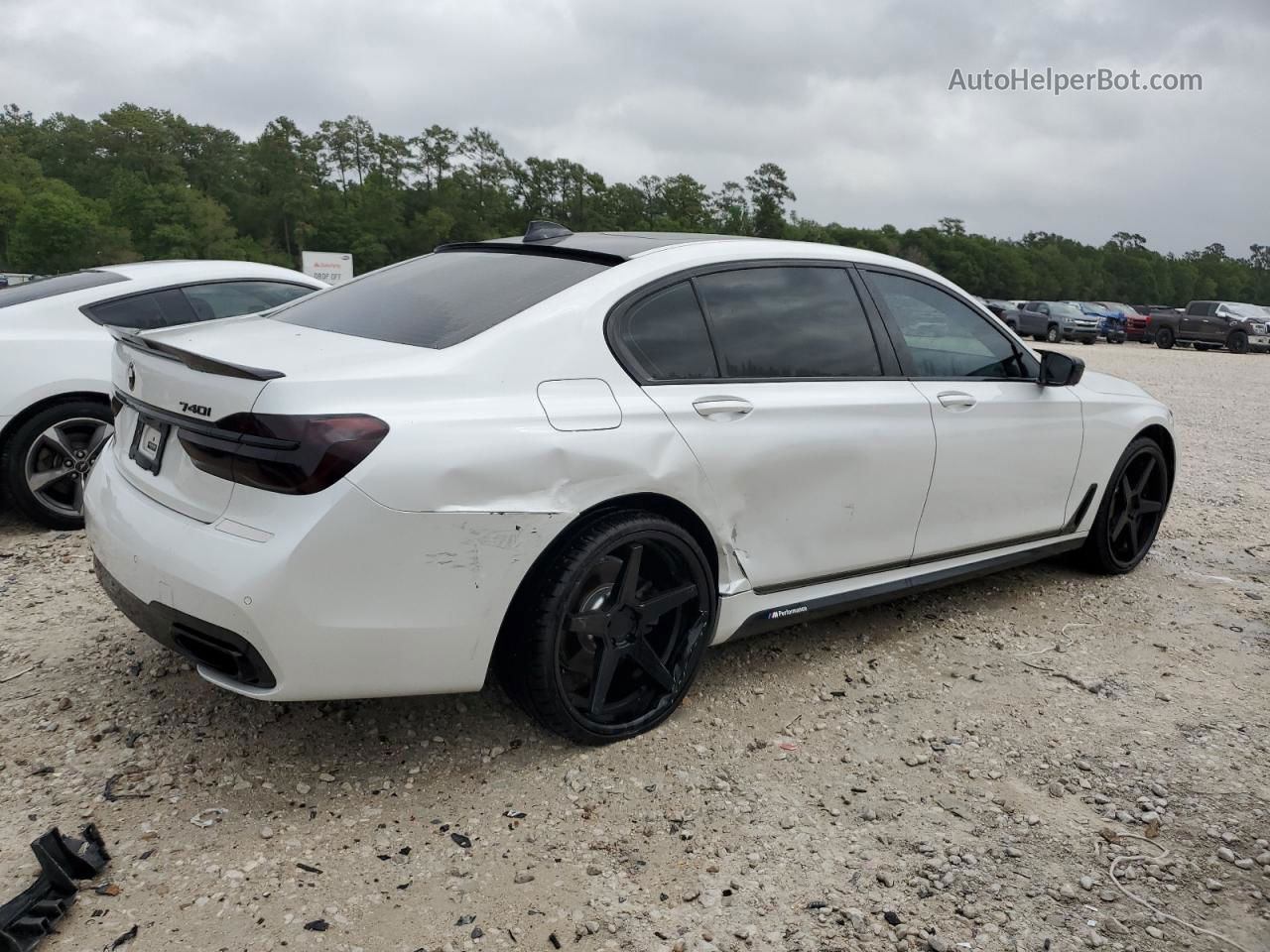 2019 Bmw 740 I White vin: WBA7E2C53KB218344