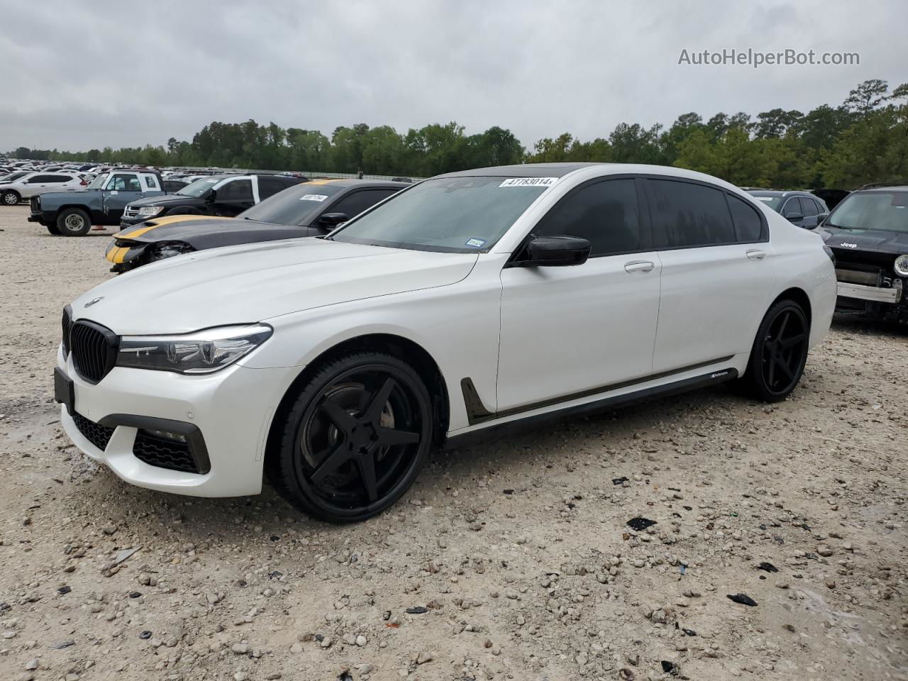 2019 Bmw 740 I Белый vin: WBA7E2C53KB218344