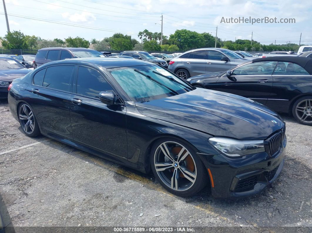 2019 Bmw 7 Series 740i Black vin: WBA7E2C54KB217770