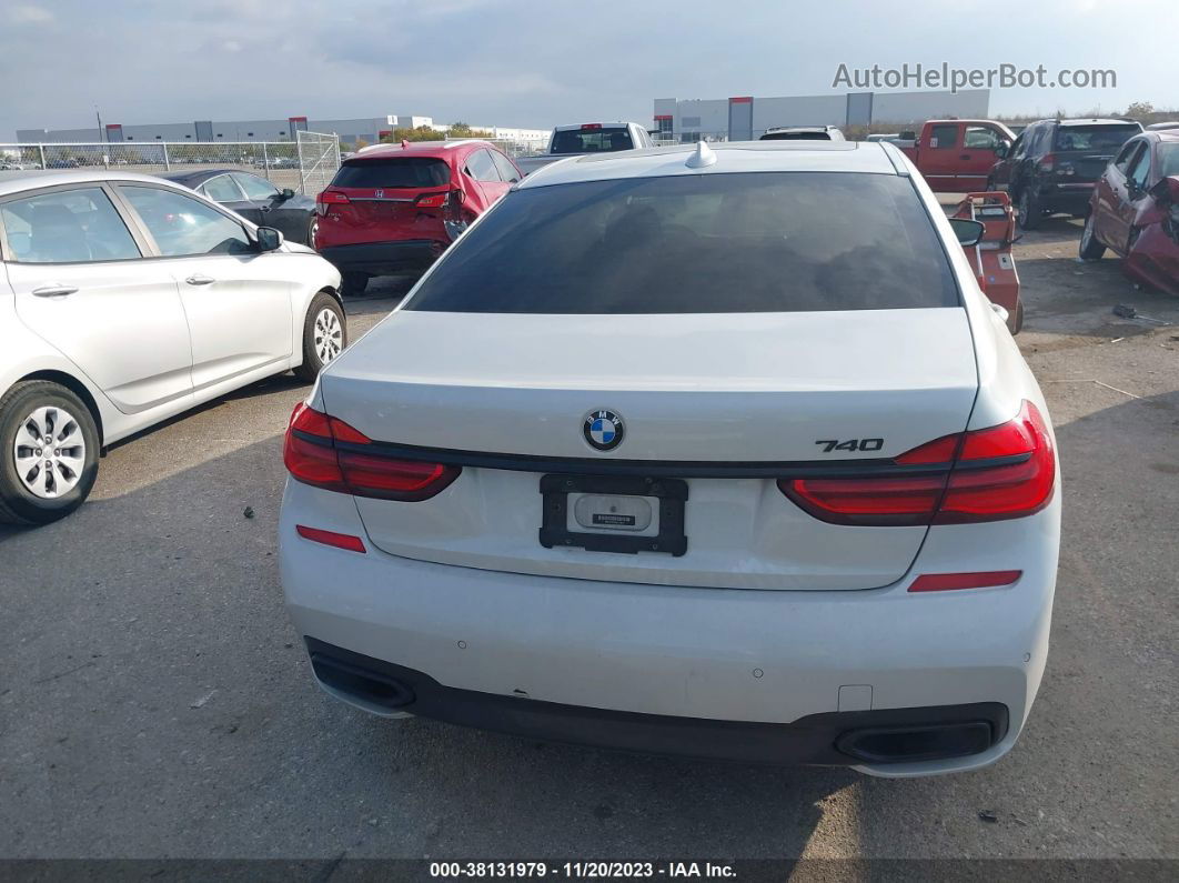 2019 Bmw 740i White vin: WBA7E2C56KB217818