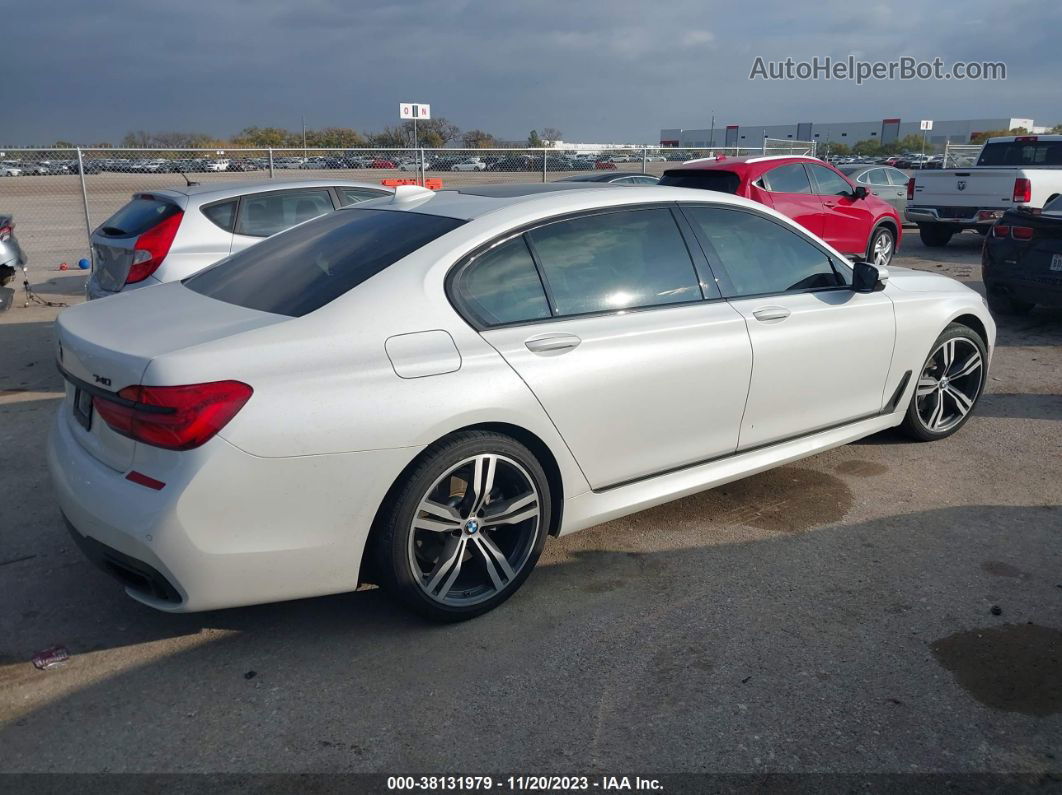 2019 Bmw 740i White vin: WBA7E2C56KB217818