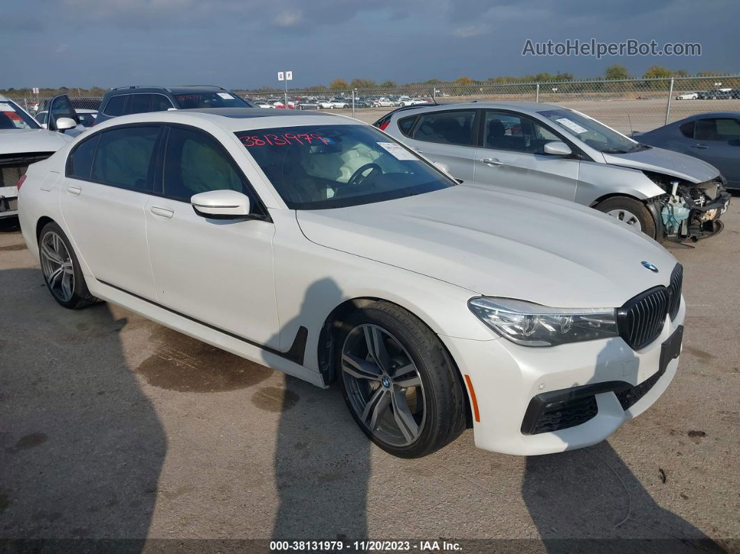 2019 Bmw 740i White vin: WBA7E2C56KB217818