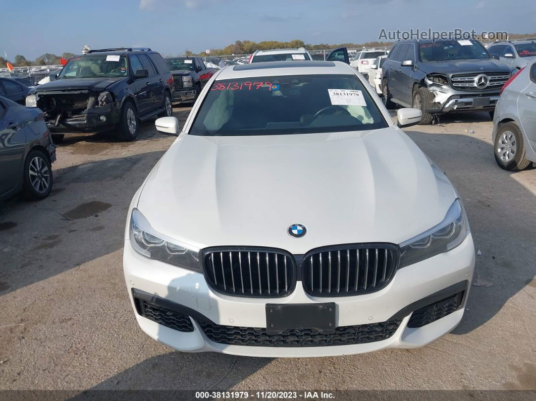 2019 Bmw 740i White vin: WBA7E2C56KB217818