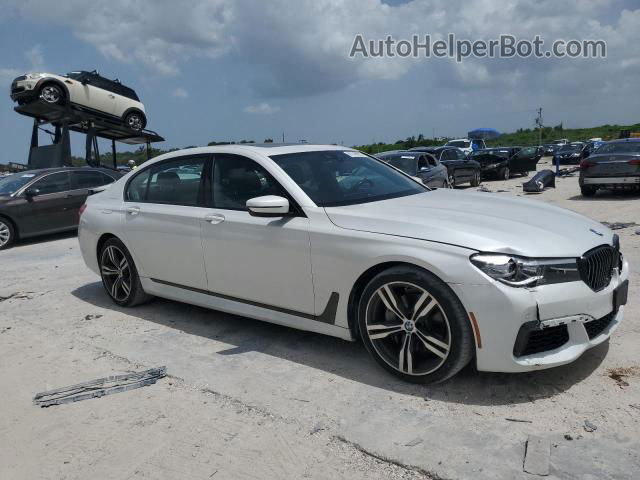 2019 Bmw 740 I White vin: WBA7E2C57KB218038