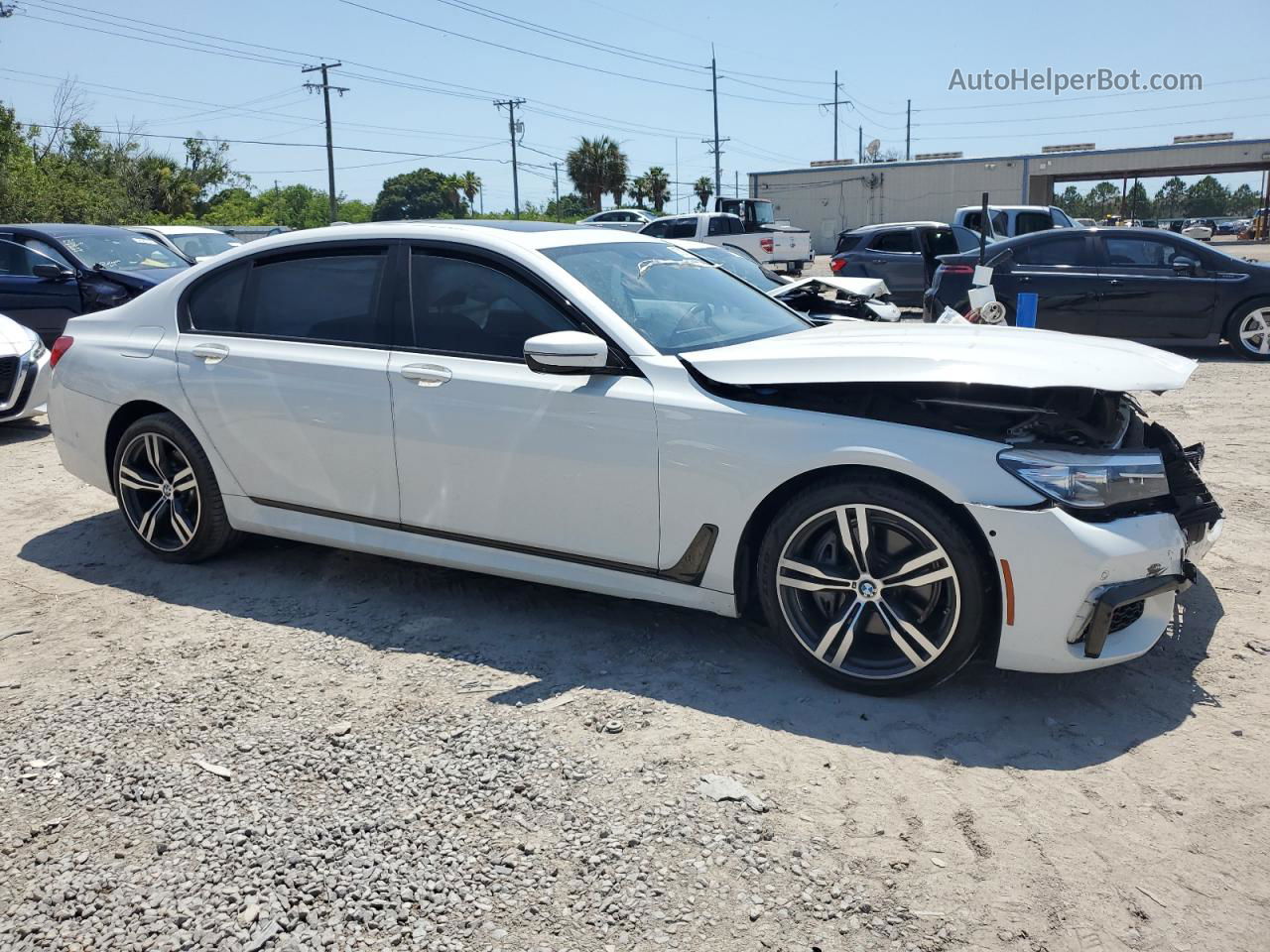 2019 Bmw 740 I White vin: WBA7E2C57KB218508