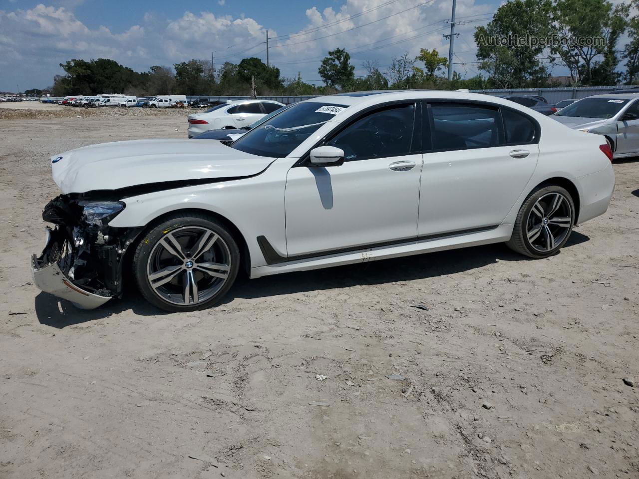 2019 Bmw 740 I White vin: WBA7E2C57KB218508