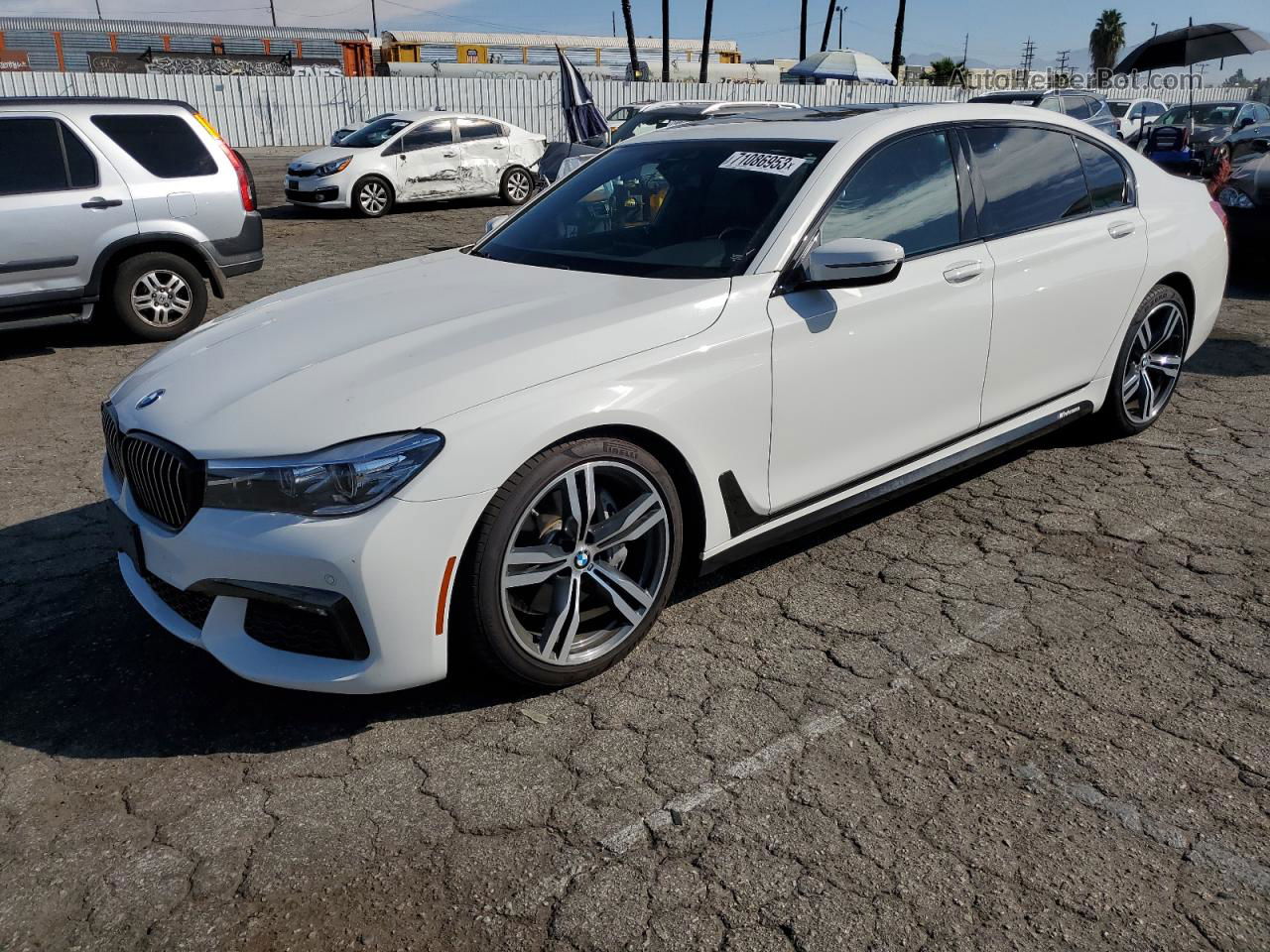 2019 Bmw 740 I White vin: WBA7E2C58KB216878