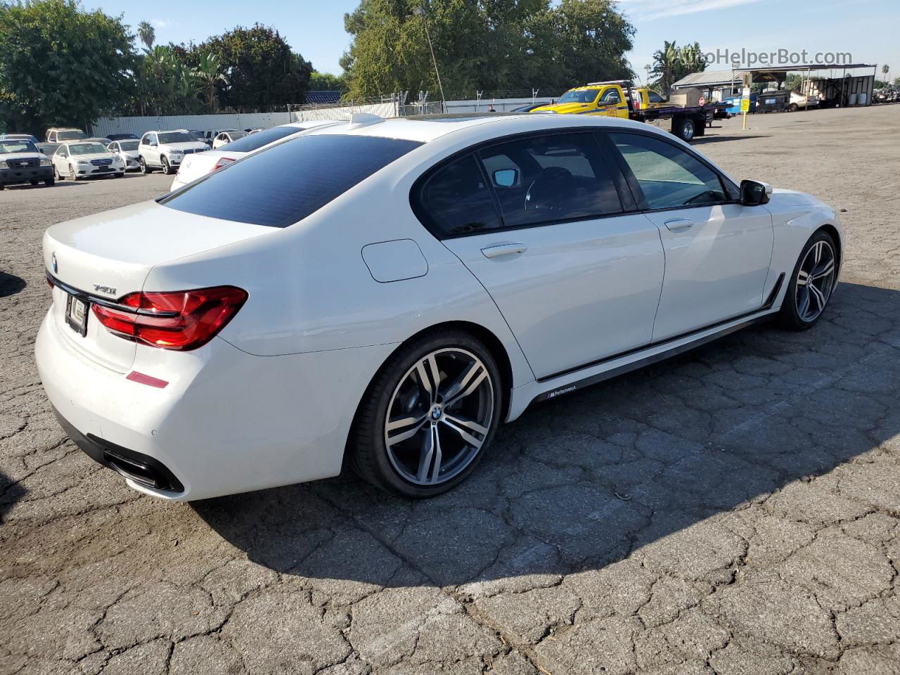 2019 Bmw 740 I White vin: WBA7E2C58KB216878