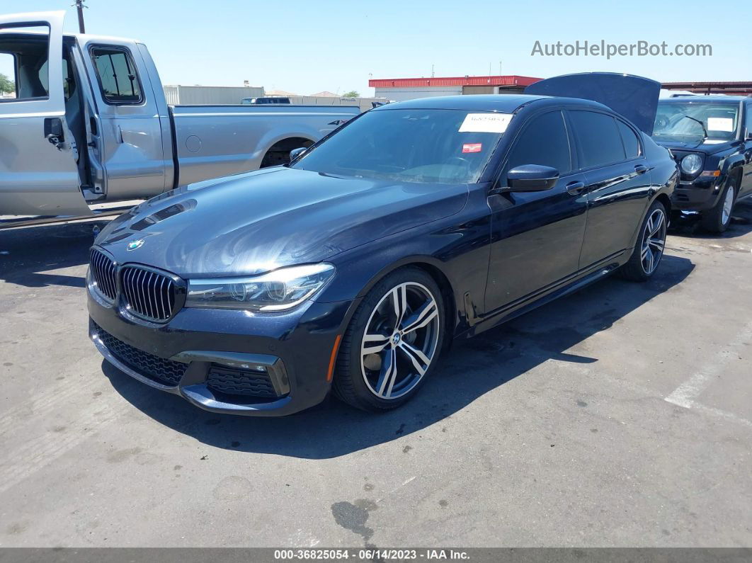 2019 Bmw 7 Series 740i Blue vin: WBA7E2C58KB218534