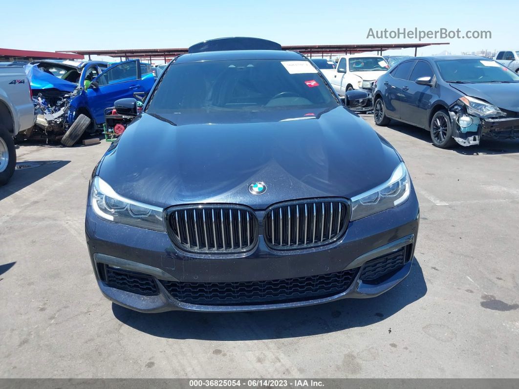 2019 Bmw 7 Series 740i Blue vin: WBA7E2C58KB218534