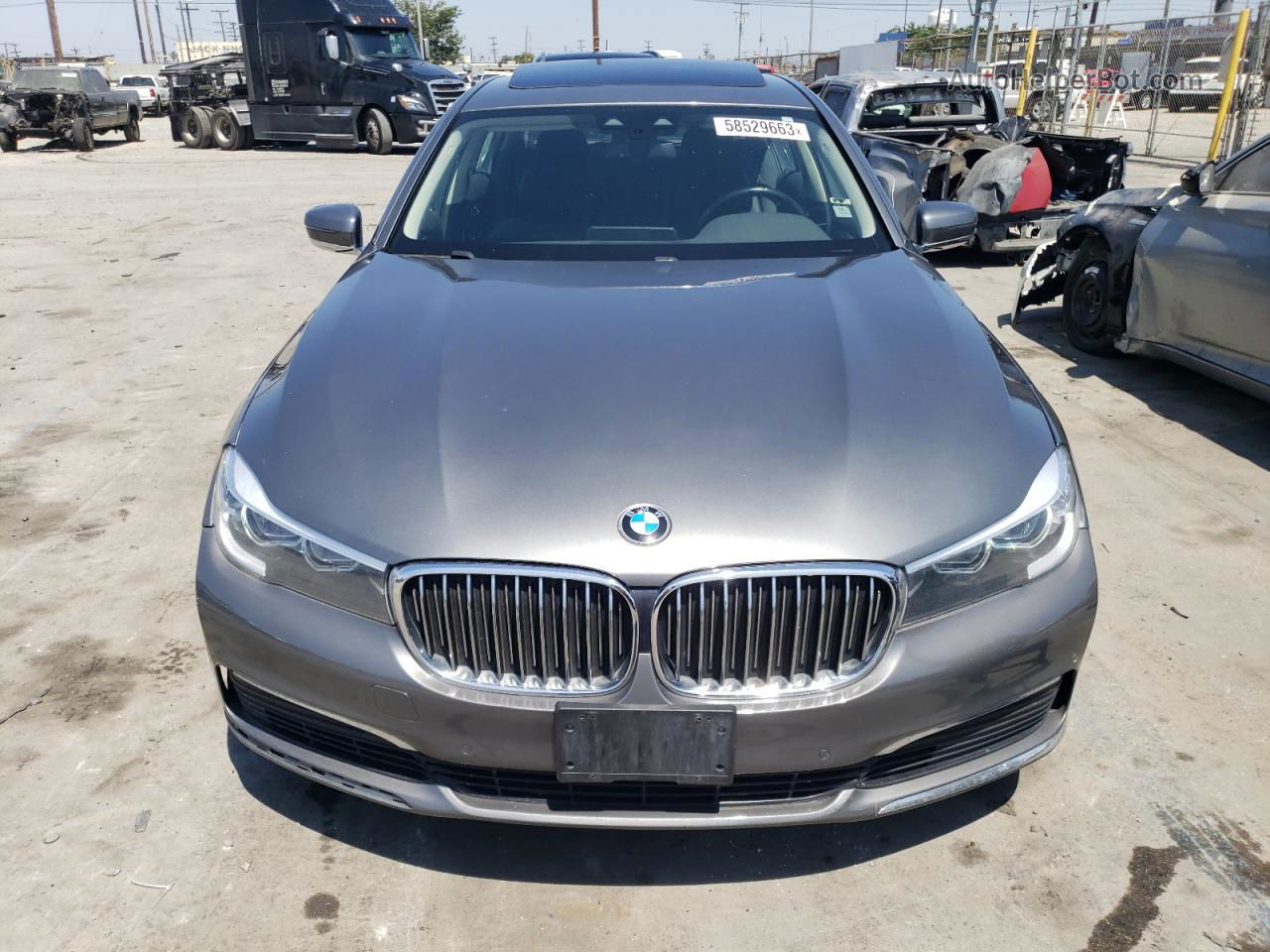 2019 Bmw 740 I Gray vin: WBA7E2C58KB454536