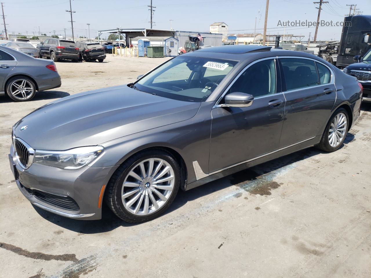 2019 Bmw 740 I Gray vin: WBA7E2C58KB454536