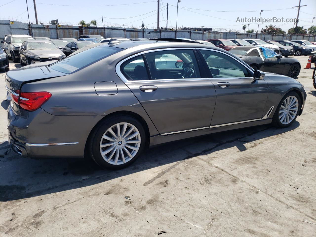 2019 Bmw 740 I Gray vin: WBA7E2C58KB454536