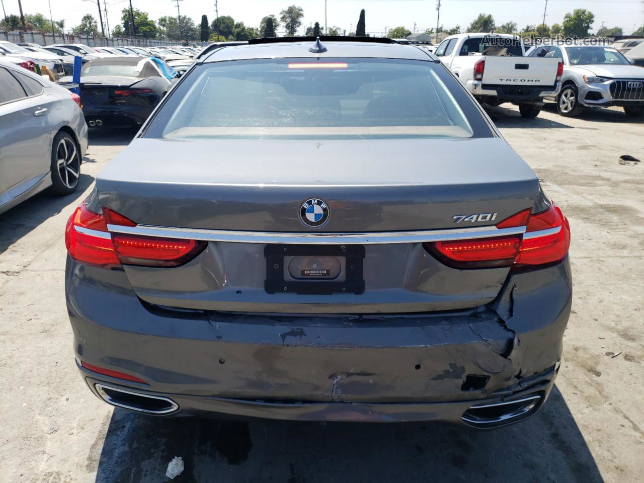 2019 Bmw 740 I Gray vin: WBA7E2C58KB454536